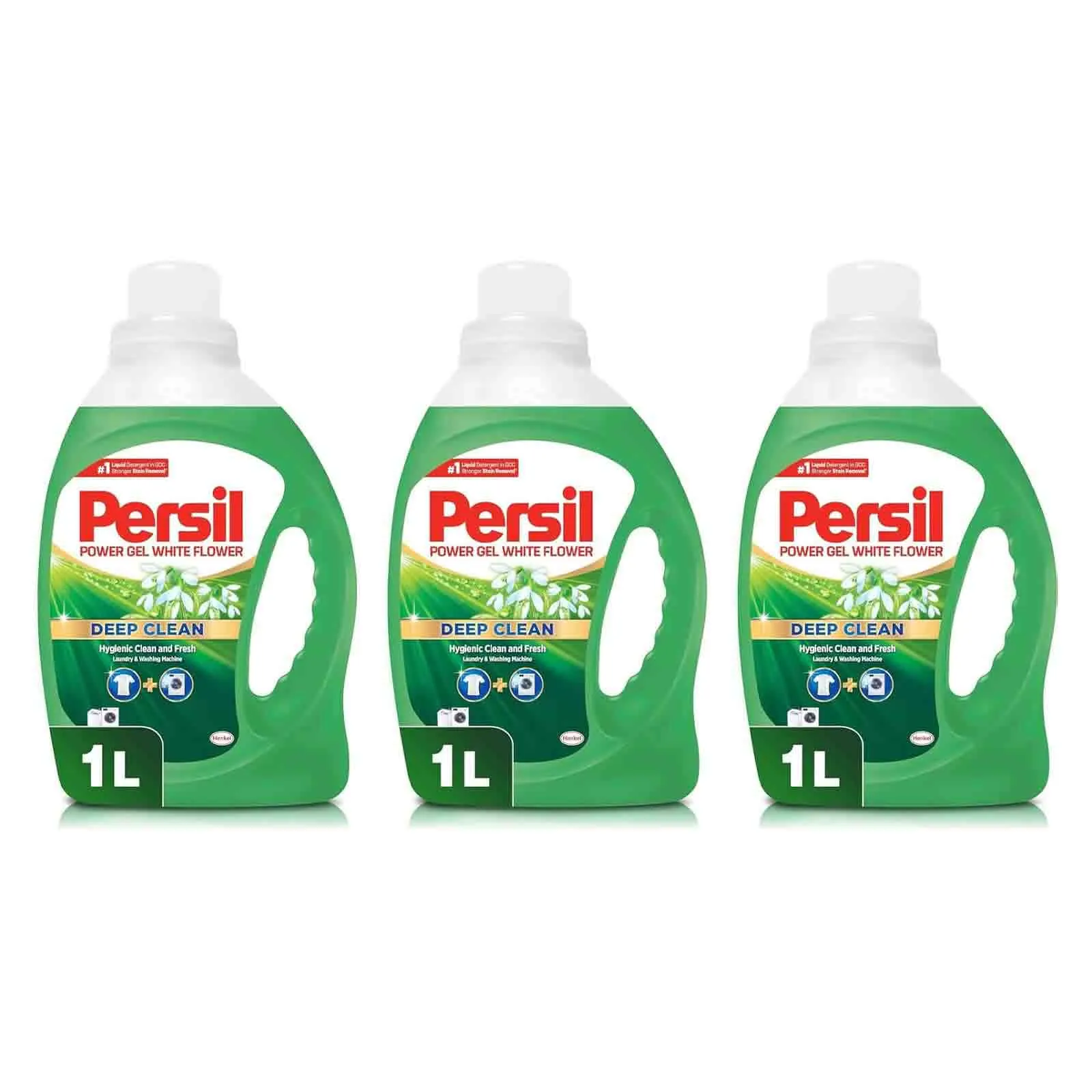 LAUNDRY LIQUID POWER GEL WHITE FLOWER PERSIL ( 3 X 1 LTR )