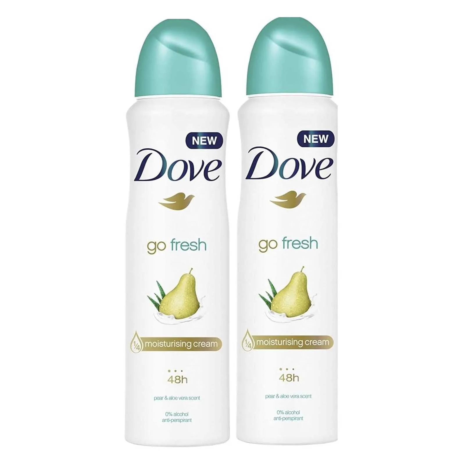 DEODORANT SPRAY GO FRESH PEAR & ALOE VERA SCENT DOVE ( 2 X 250 ML )