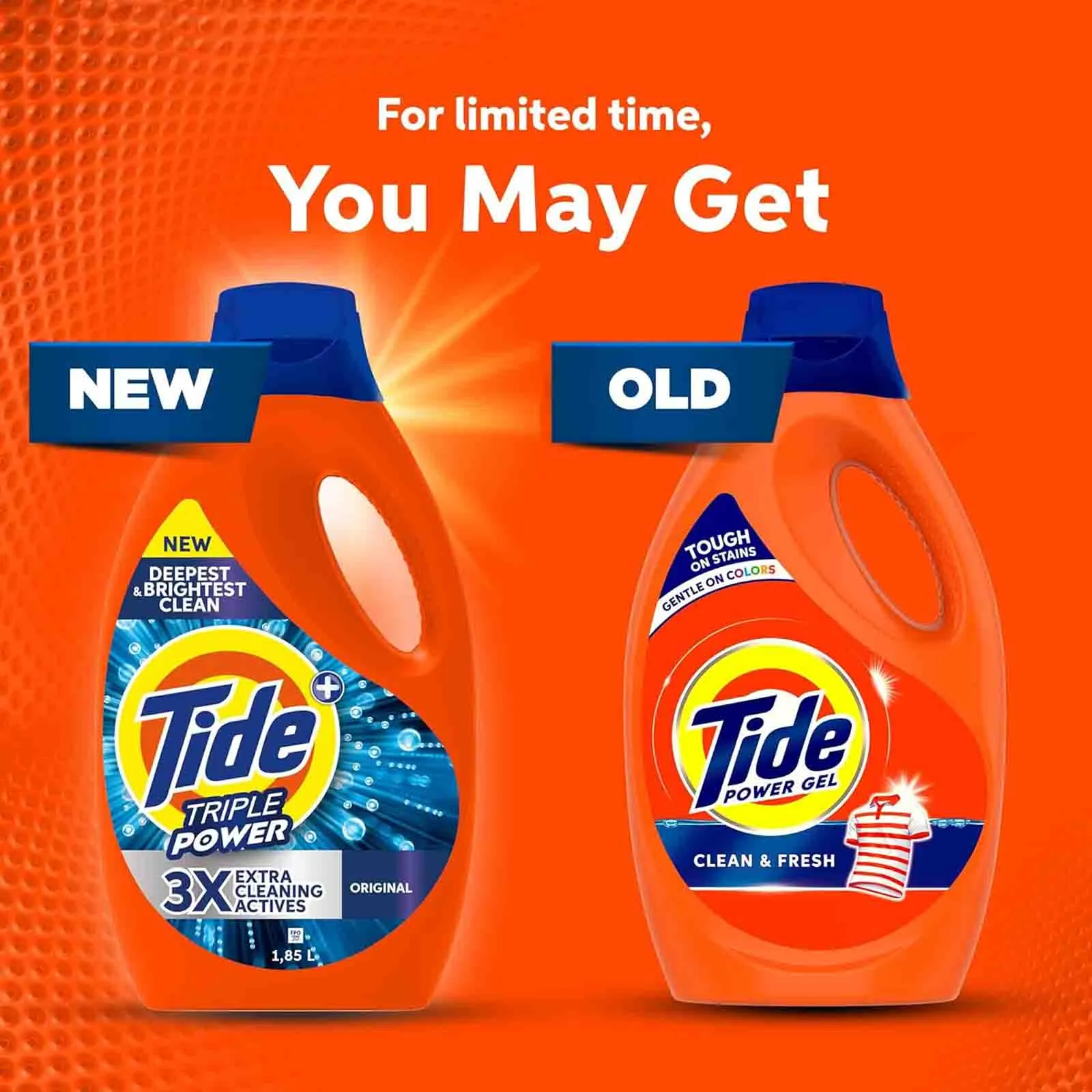 Tide Clean & Fresh Laundry Detergent Power Gel 2 x 4 L