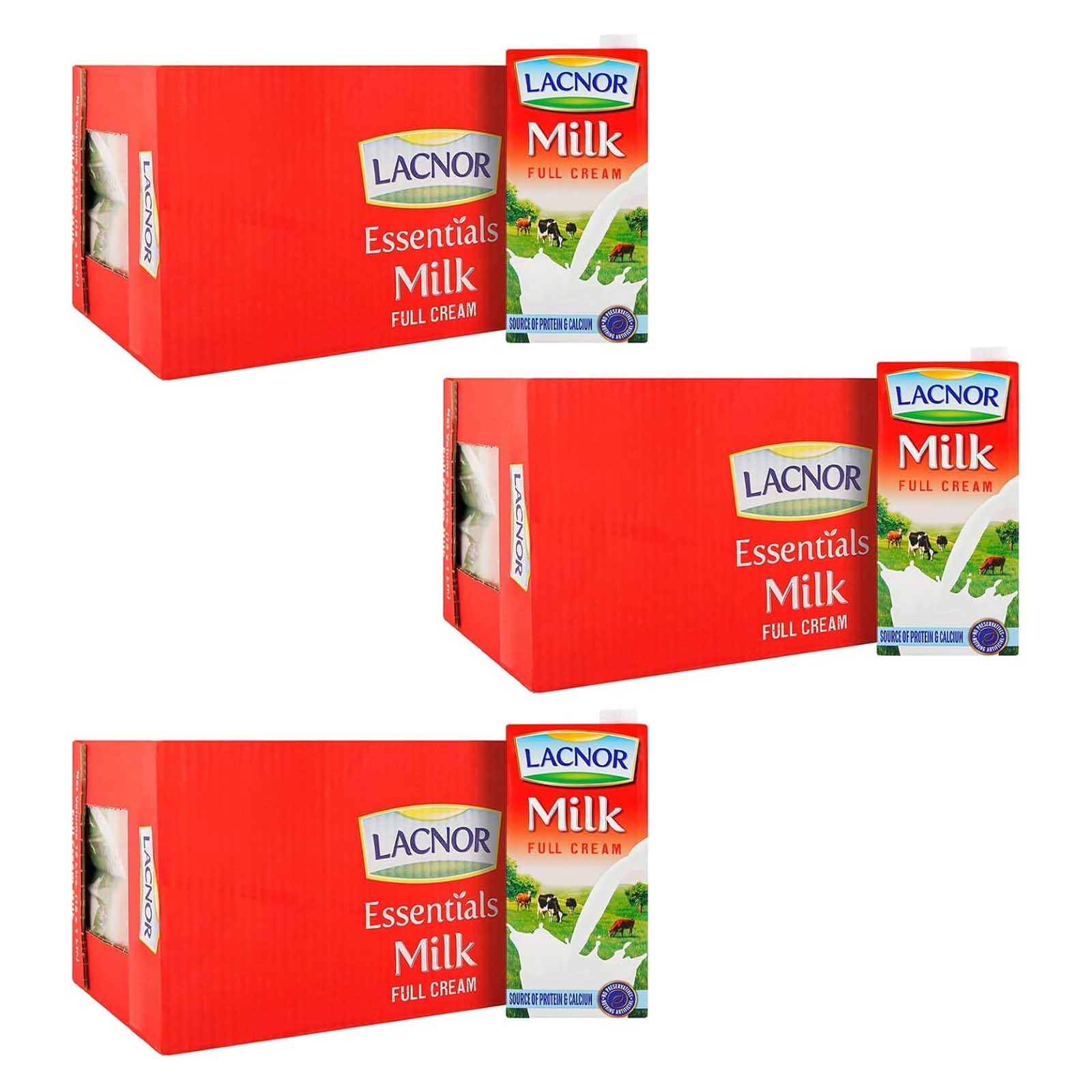 MILK FULL CREAM LACNOR ( 3 X 12 X 1 LTR )