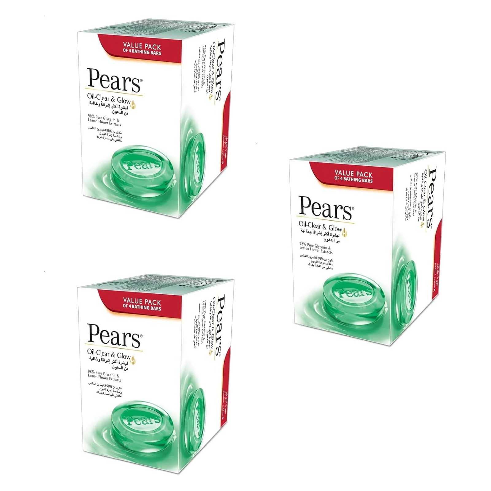 SOAP OIL CLEAR & GLOW PEARS ( 3 X 4 X 125 GM )