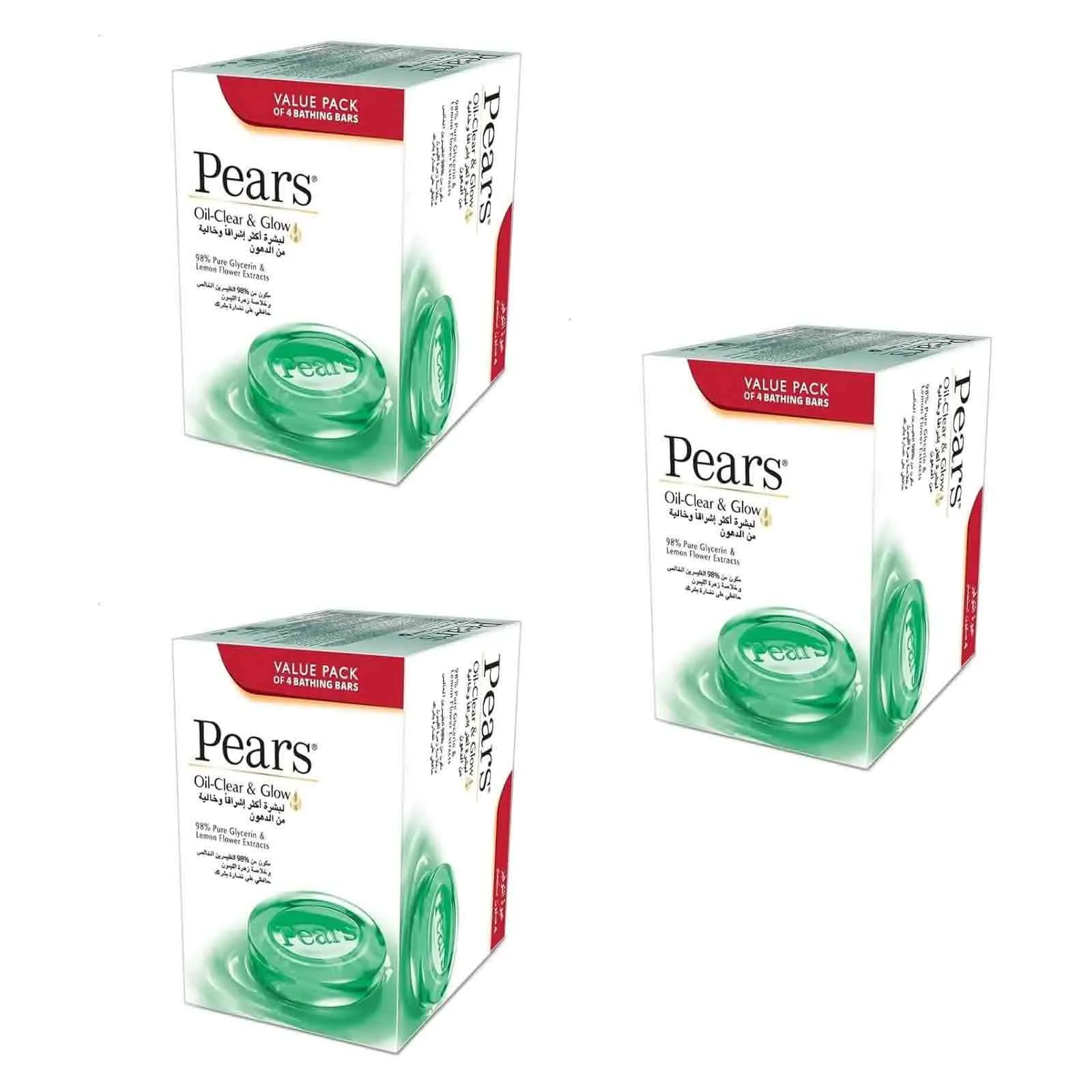 SOAP OIL CLEAR & GLOW PEARS ( 3 X 4 X 125 GM )