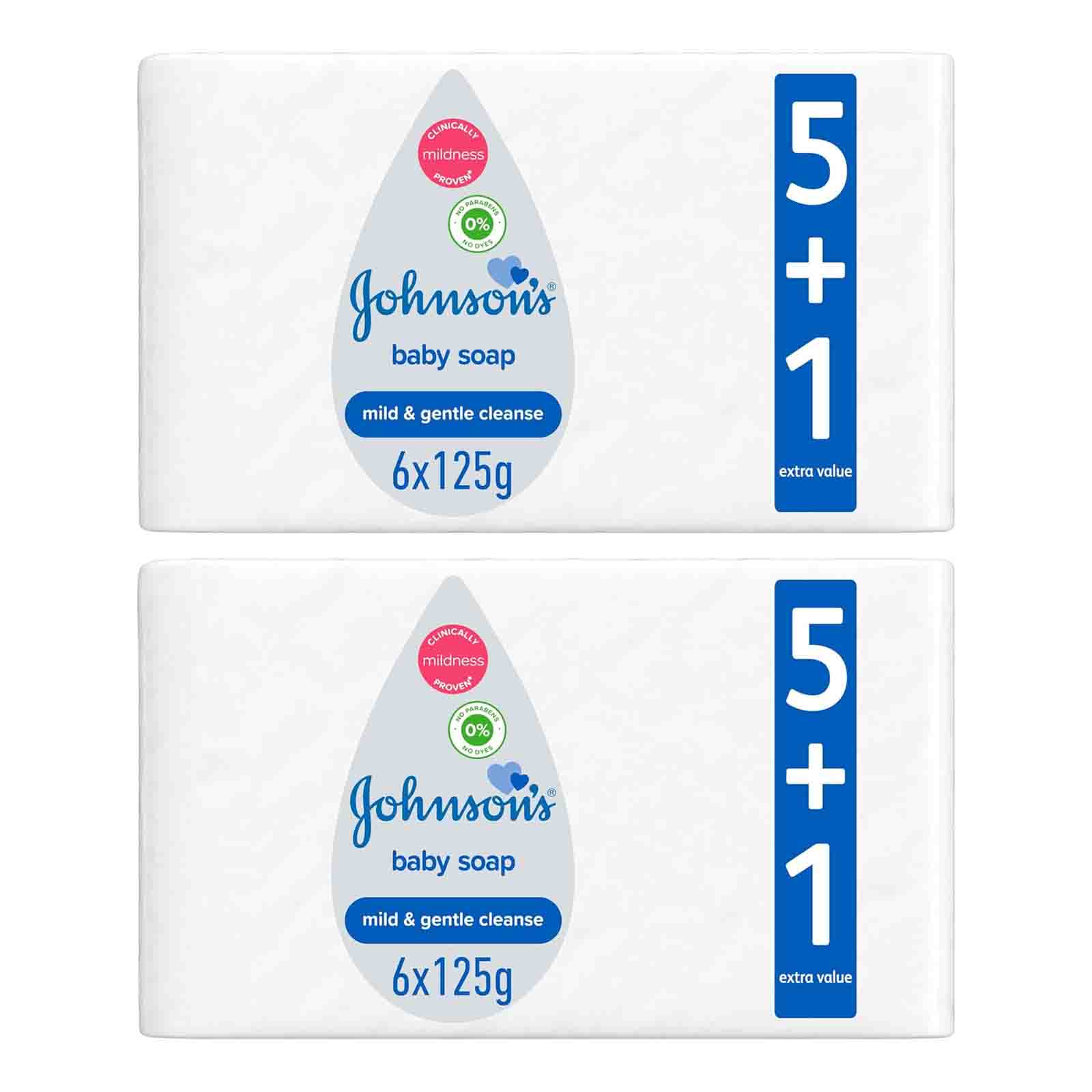 SOAP BABY MILD & GENTLE CLEANSE JOHNSONS ( 2 X 6 X 125 GM )