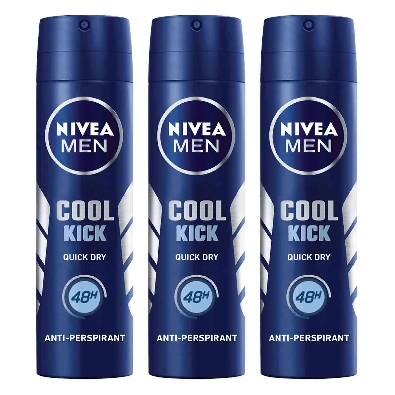 DEODORANT SPRAY ANTIPERS COOL KICK MEN NIVEA ( 3 X 150 ML )