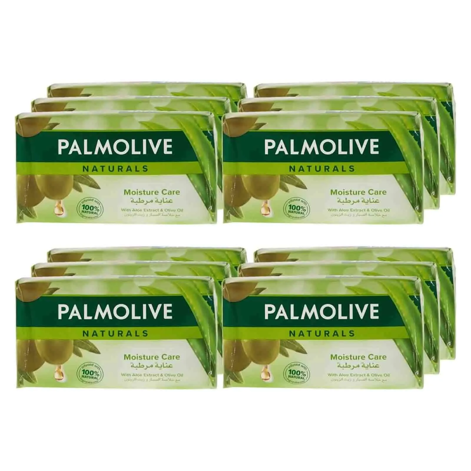 SOAP MOISTURE CARE ALOE & OLIVE PALMOLIVE ( 2 X 6 X 170 GM )