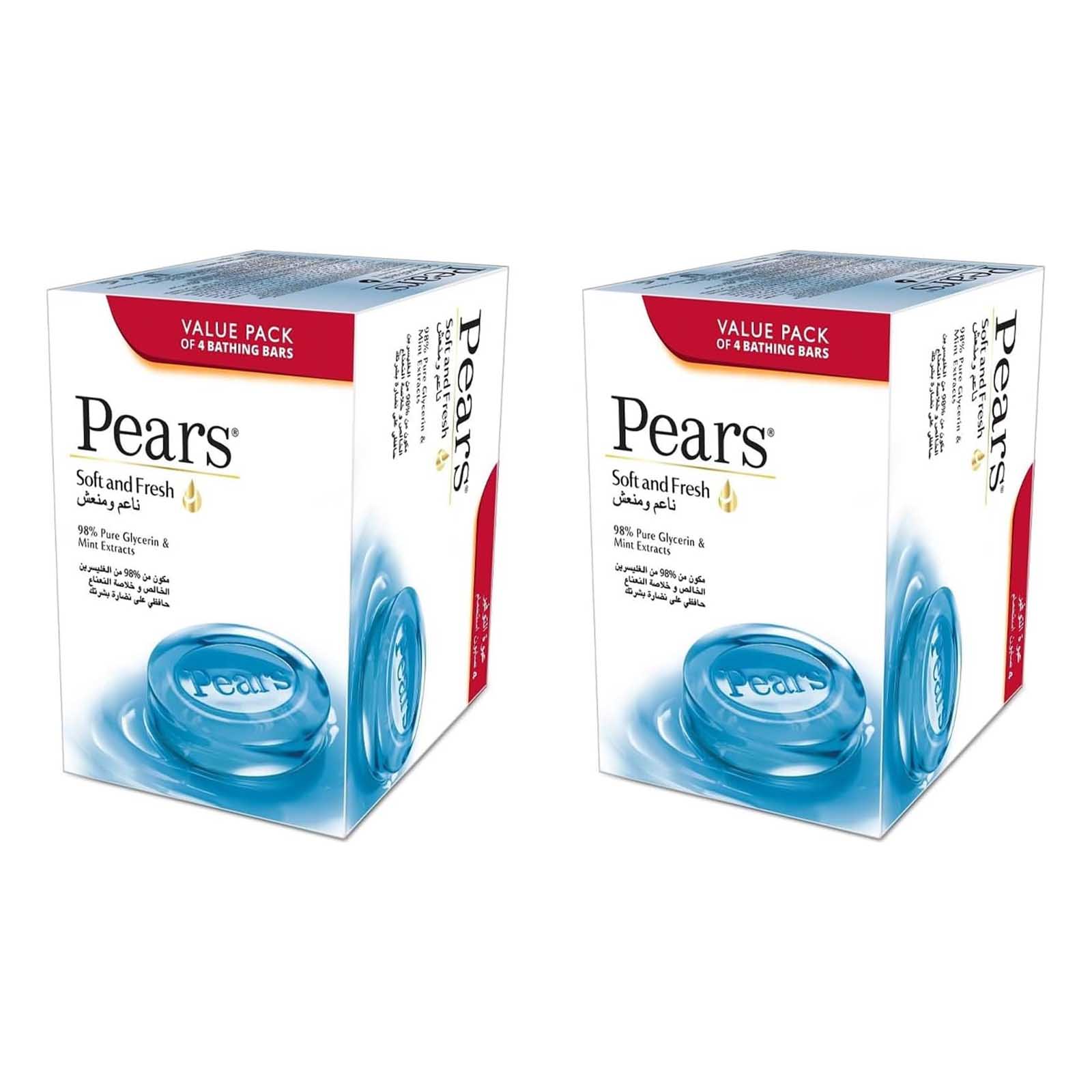  Pears Soft & Fresh Soap 2 x 4 x 125 g