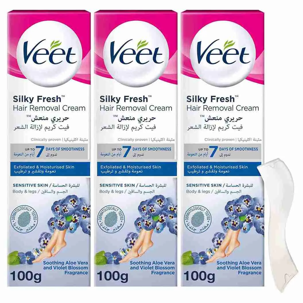 CREAM HAIR REMOVAL FOR SENSITIVE SKIN VEET ( 3 X 100 GM )