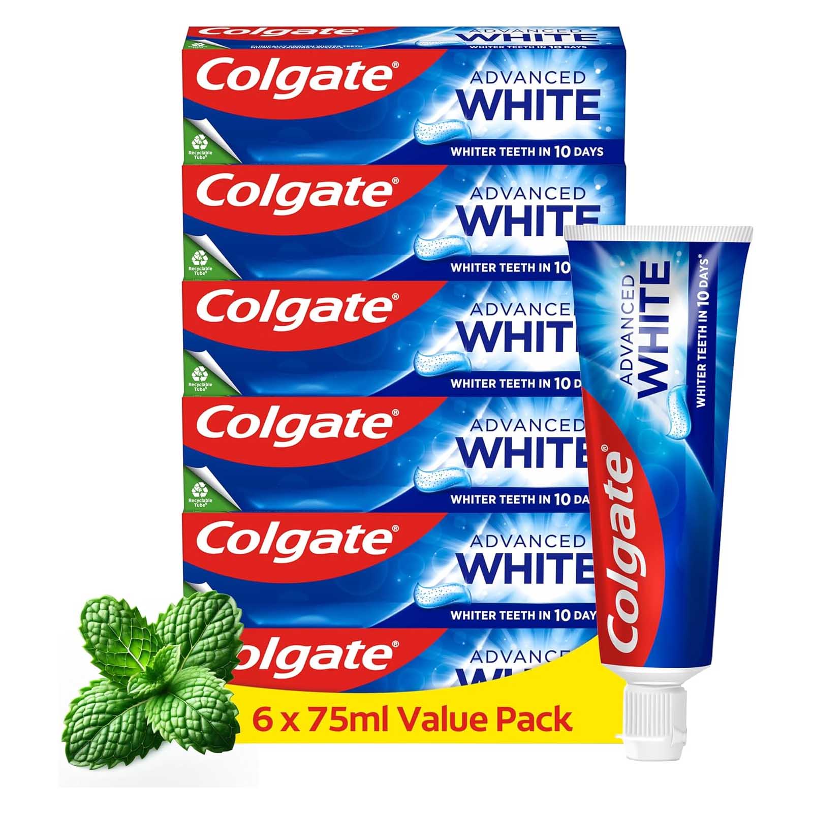 TOOTHPASTE ADVANCED WHITE COLGATE ( 6 X 125 ML )