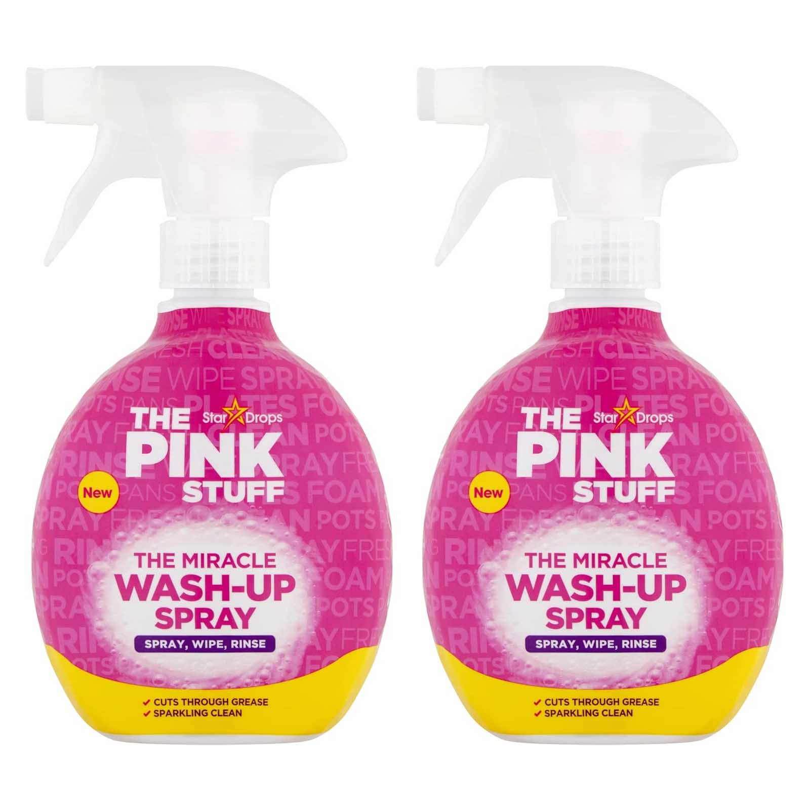 WASH UP CLEANER SPRAY THE PINK STUFF STAR DROPS ( 2 X 500 ML )