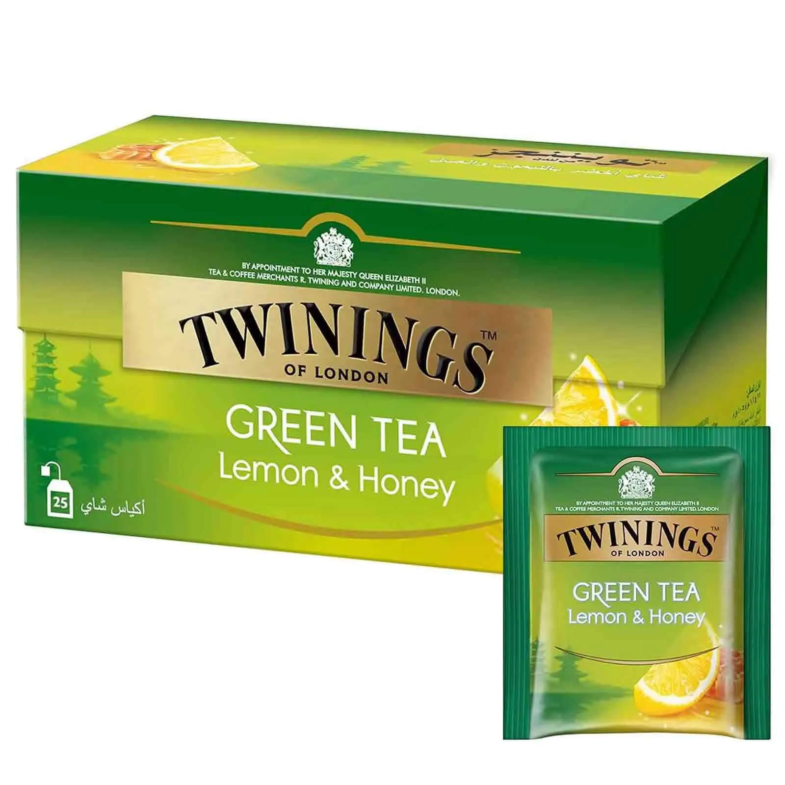 TEA BAG GREEN TEA LEMON & HONEY TWININGS ( 25 BAG )