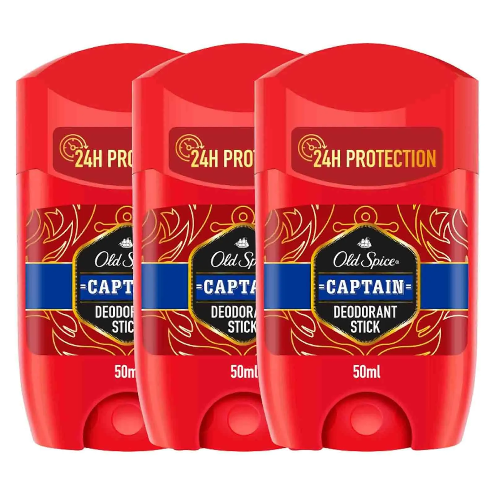 DEODORANT STICK CAPTAIN MEN OLD SPICE ( 3 X 50 ML )