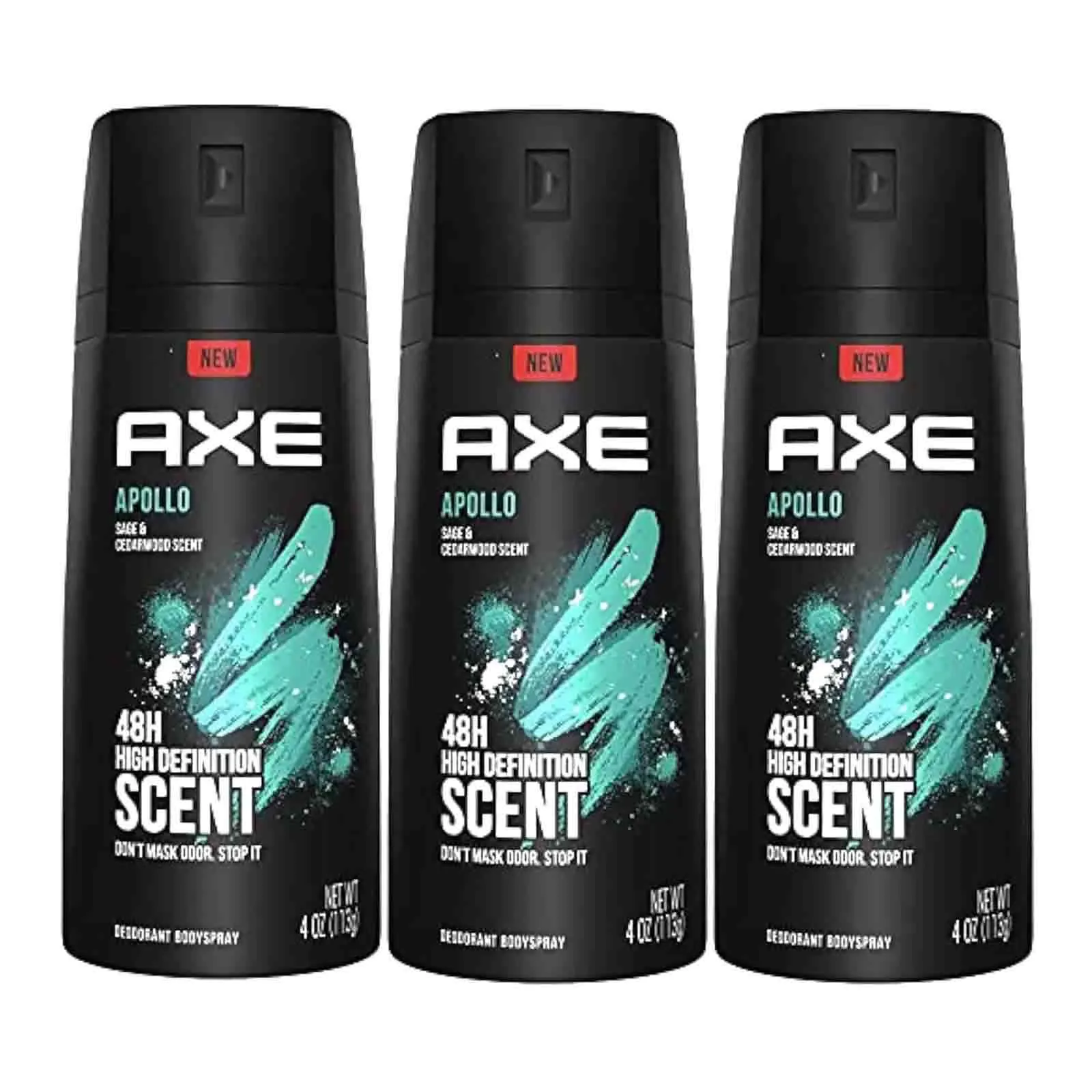 DEODORANT BODY SPRAY MEN APOLLO AXE ( 3 X 150 ML )