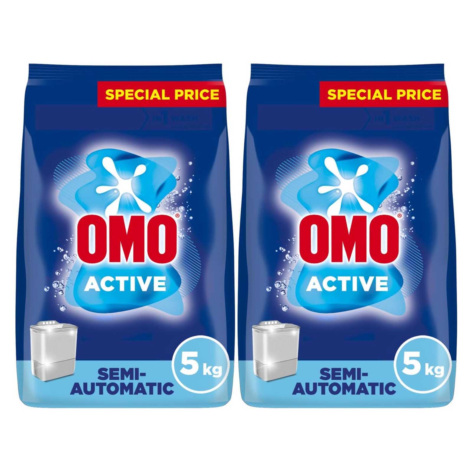 LAUNDRY DETERGENT POWDER SEMI AUTOMATIC ACTIVE OMO ( 2 X 5 KG )