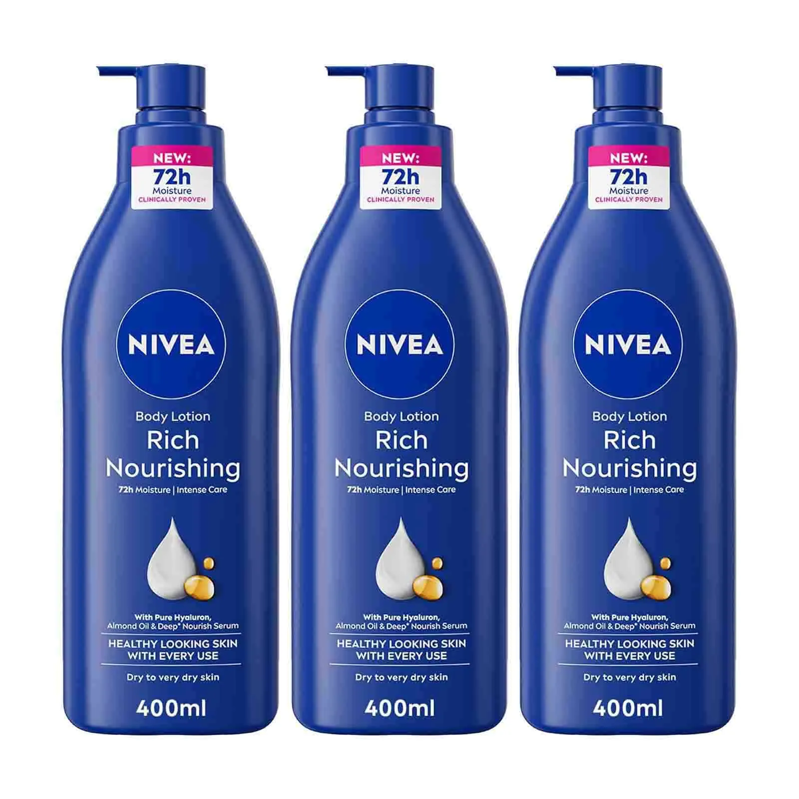 BODY LOTION NOURISHING NIVEA ( 3 X 400 ML )