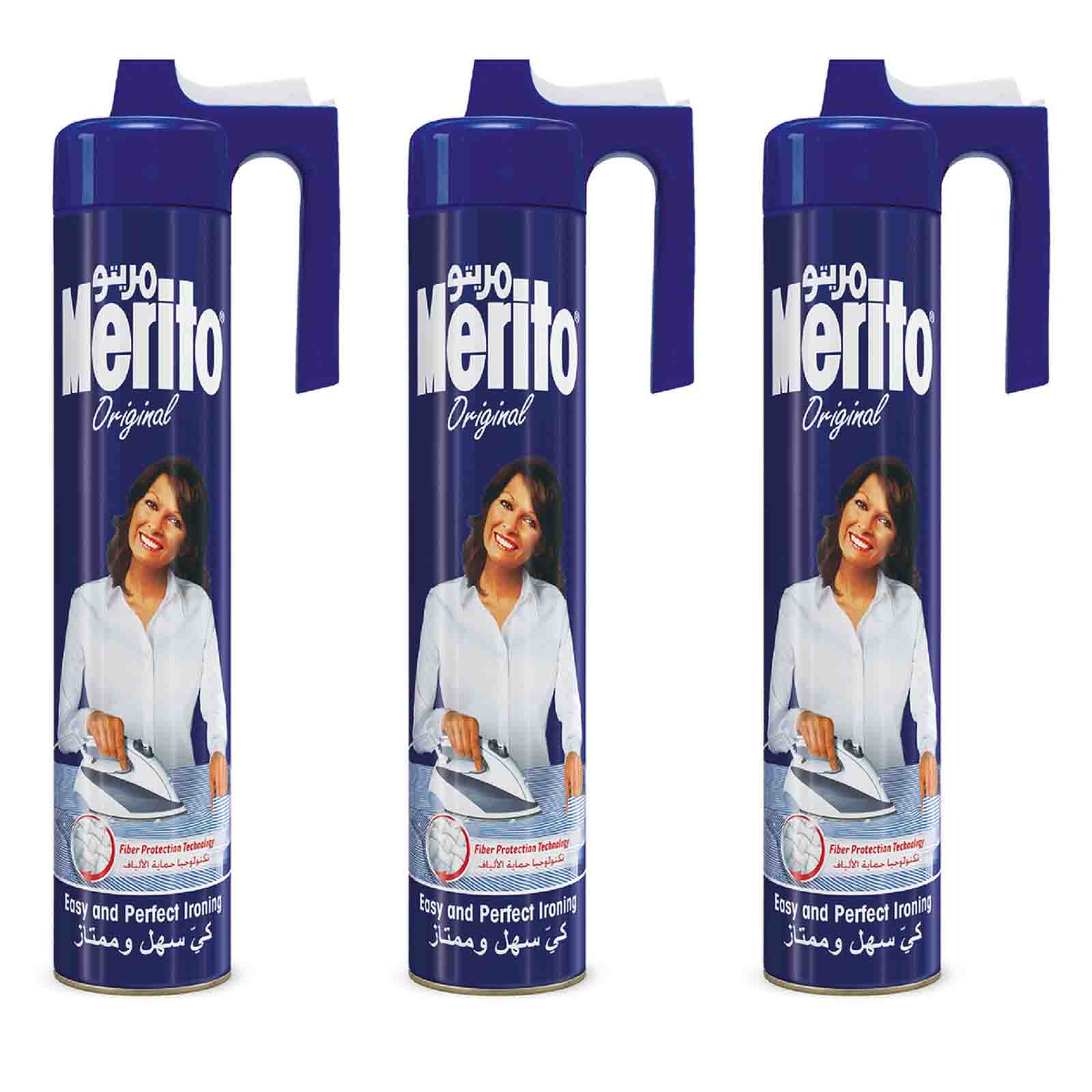 SPRAY STARCH ORIGINAL MERITO ( 3 X 500 ML )