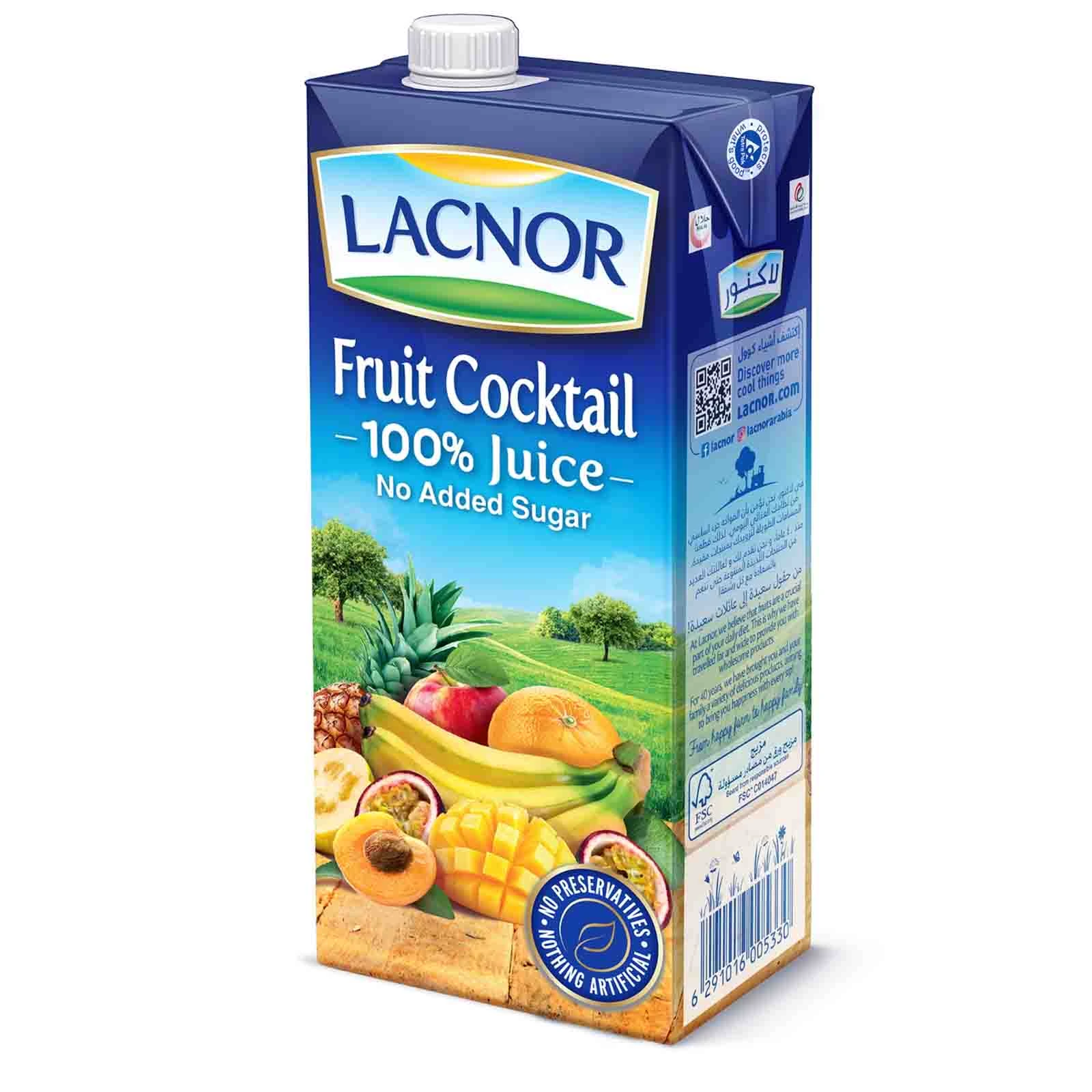 JUICE FRUIT COCKTAIL LACNOR ( 1 LTR )