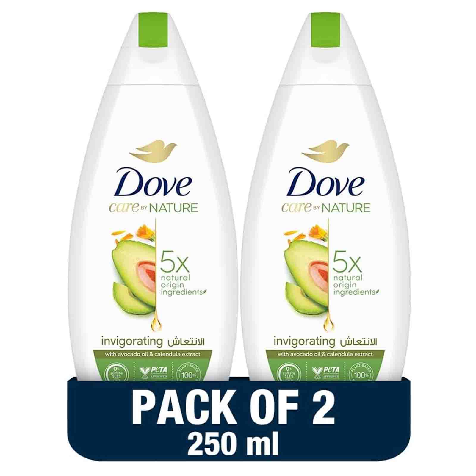 BODY WASH NOURISHING AVOCADO OIL & CALENDULA EXTRACT DOVE ( 2 X 250 ML )