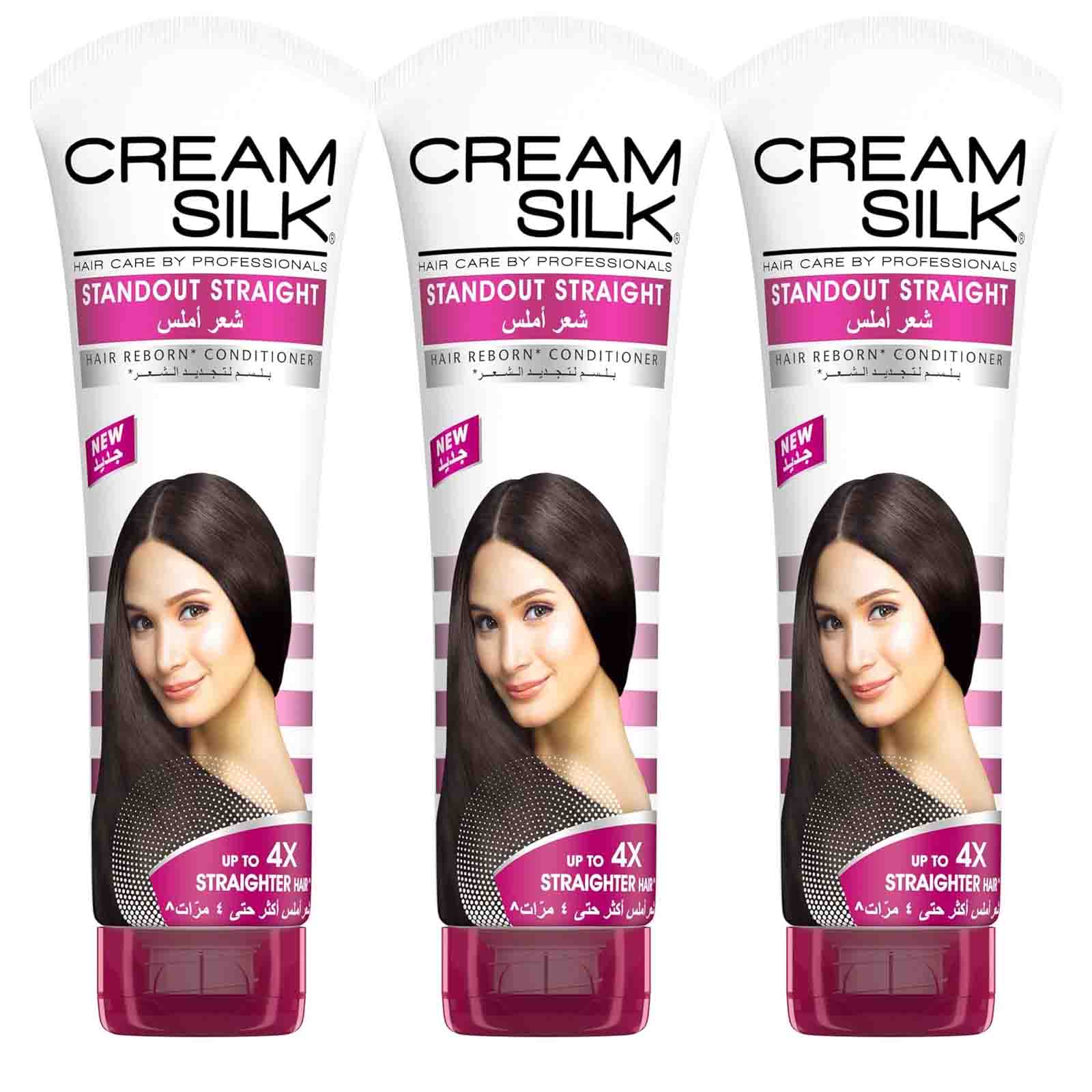 CONDITIONER STANDOUT STRAIGHT CREAM SILK ( 3 X 180 ML )