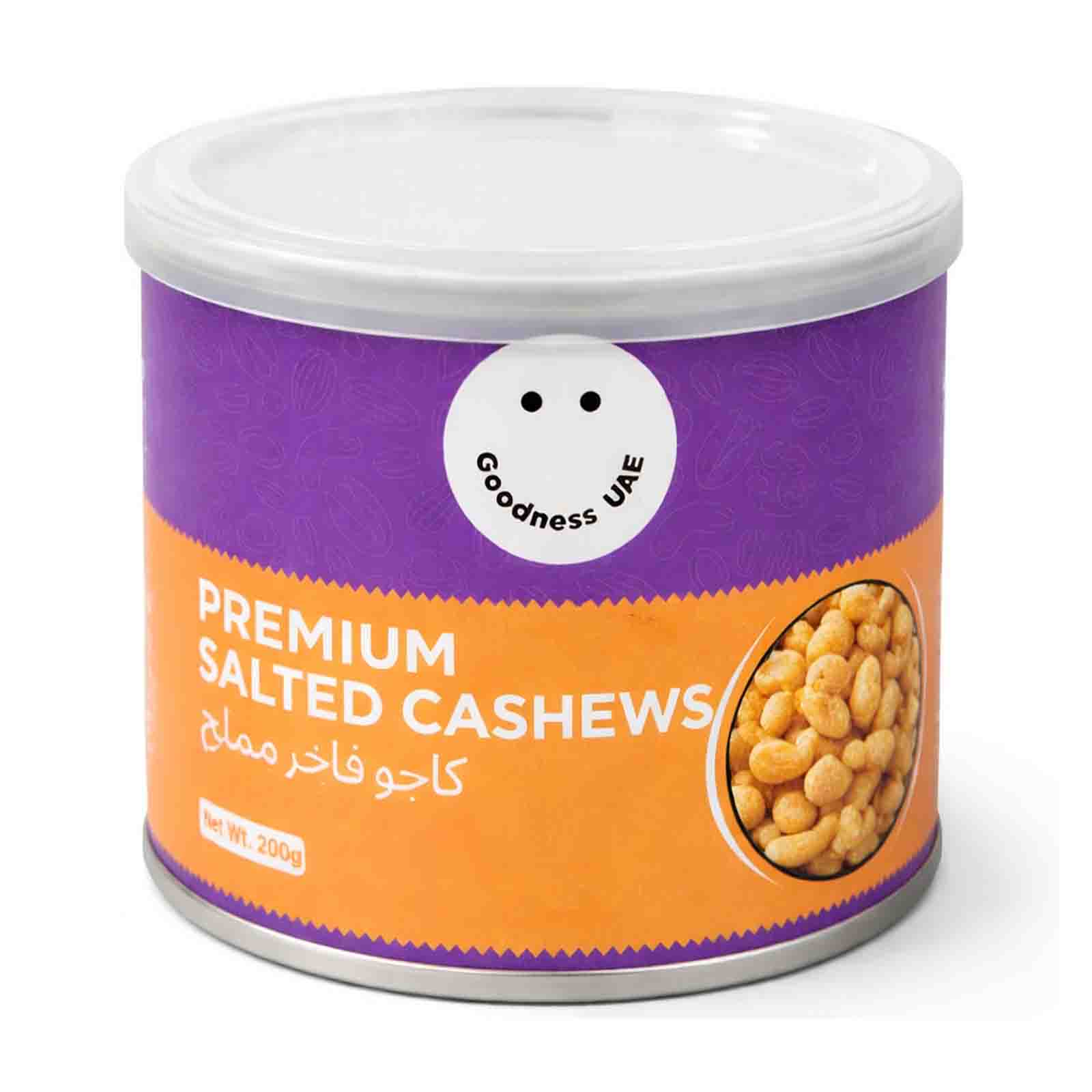 NUTS PREMIUM CASHEW SALTED TIN GOODNESS ( 200 GM )