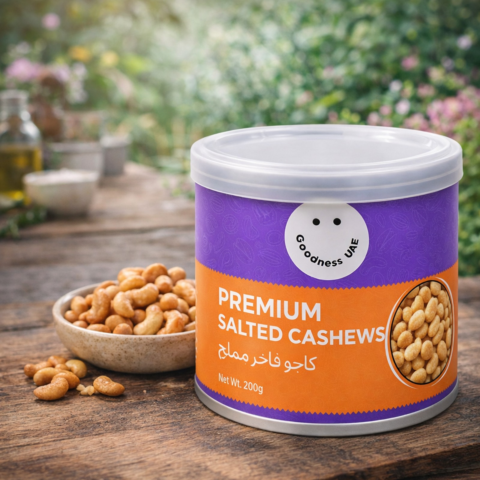 Goodness Premium Dry Roasted Salted Cashews – No Added Oil, Rich in Protein, No Preservatives, 200 g