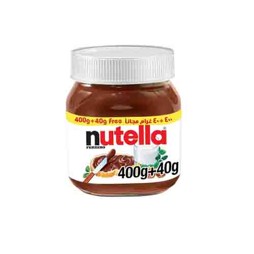 NUTELLA CHOCOLATE HAZELNUT ( 2 x 400+40 GM )