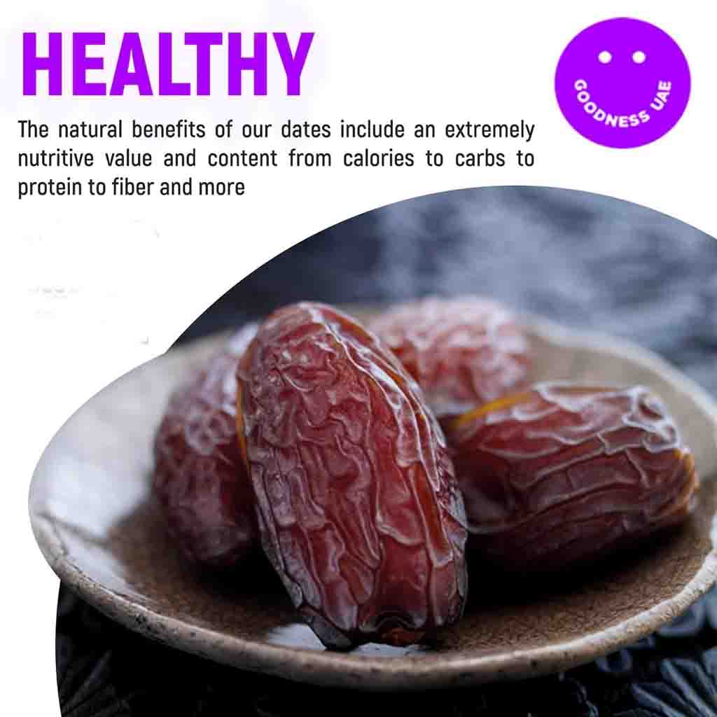 Goodness UAE Premium Medjool Dates 500g Gift Pack – Naturally Sweet, Jumbo Size Dates from UAE – Healthy Snack, High in Fiber & Energy