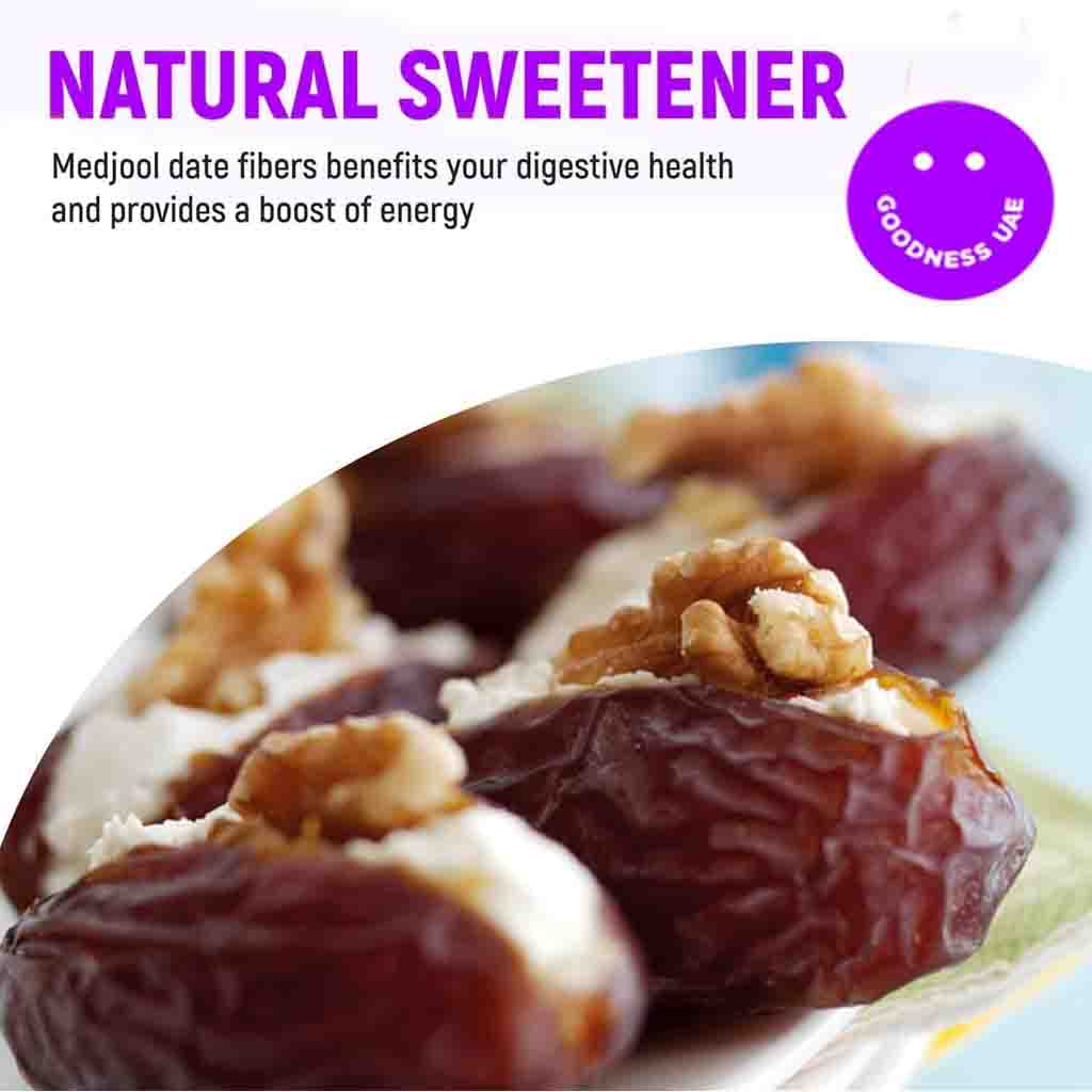 Goodness UAE Premium Medjool Dates 500g Gift Pack – Naturally Sweet, Jumbo Size Dates from UAE – Healthy Snack, High in Fiber & Energy