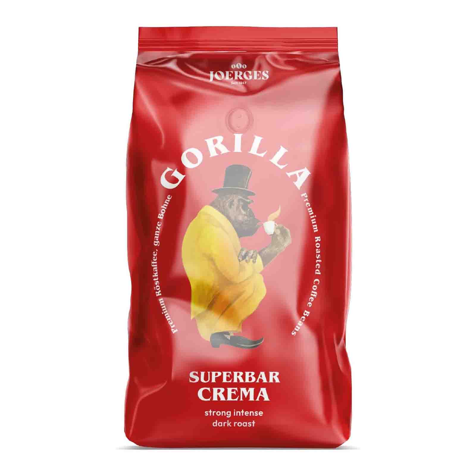 COFFEE BEANS ROASTED PREMIUM CREAM STRONG INTENSE DARK ROAST GORILLA ( 1 KG )