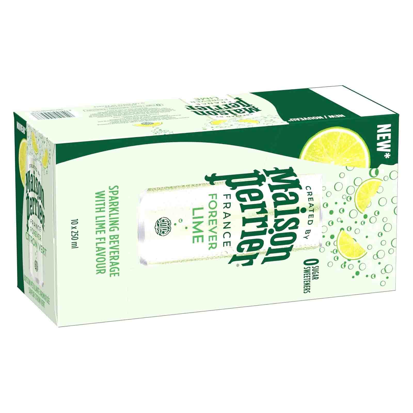BEVERAGE SPARKLING WITH LIME MAISON PERRIER ( 10 X 250 ML )