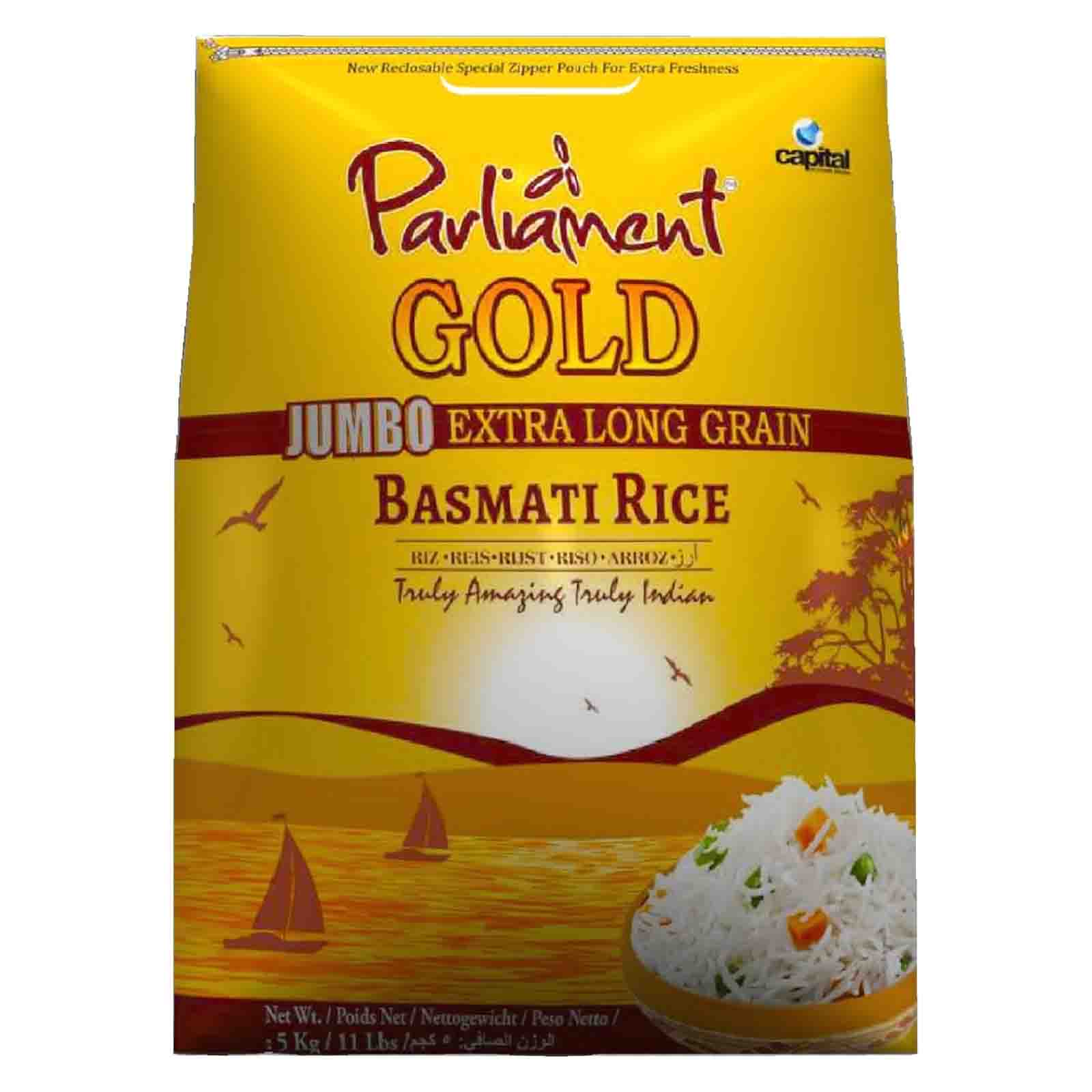 RICE BASMATI EXTRA LONG GOLD PARLIAMENT ( 5 KG )