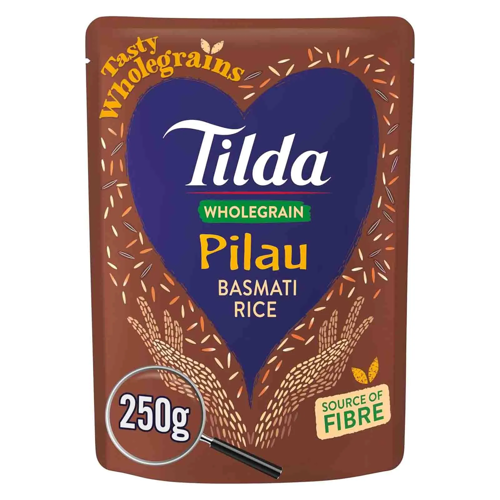 RICE BASMATI WHOLE GRAIN PILAU MICROWAVE TILDA ( 250 G )