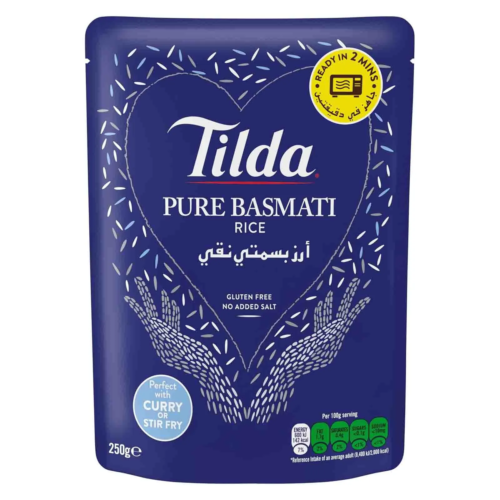 RICE BASMATI PURE  MICROWAVE TILDA ( 250 G )