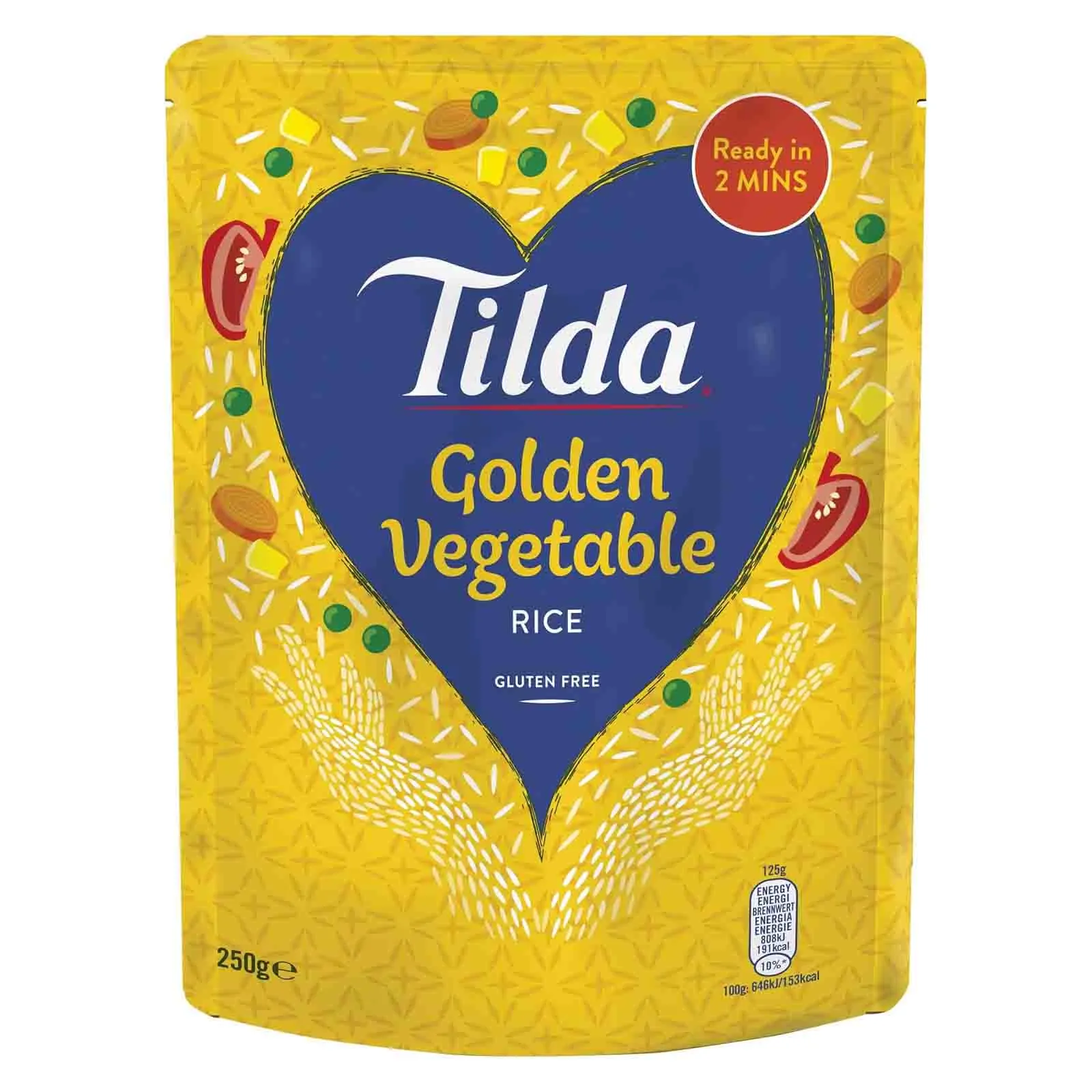 RICE BASMATI GOLDEN VEGETABLE LONG GRAIN  MICROWAVE TILDA ( 250 G ) 