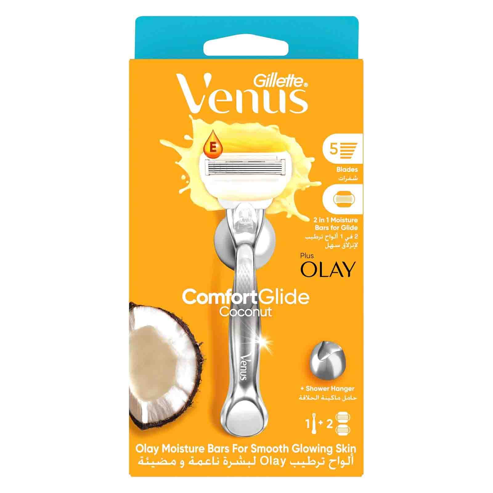 RAZOR REFILL BLADE COCONUT VENUS 5 WITH 1 HANDLE + 2 BLADE GILLETTE ( PC )