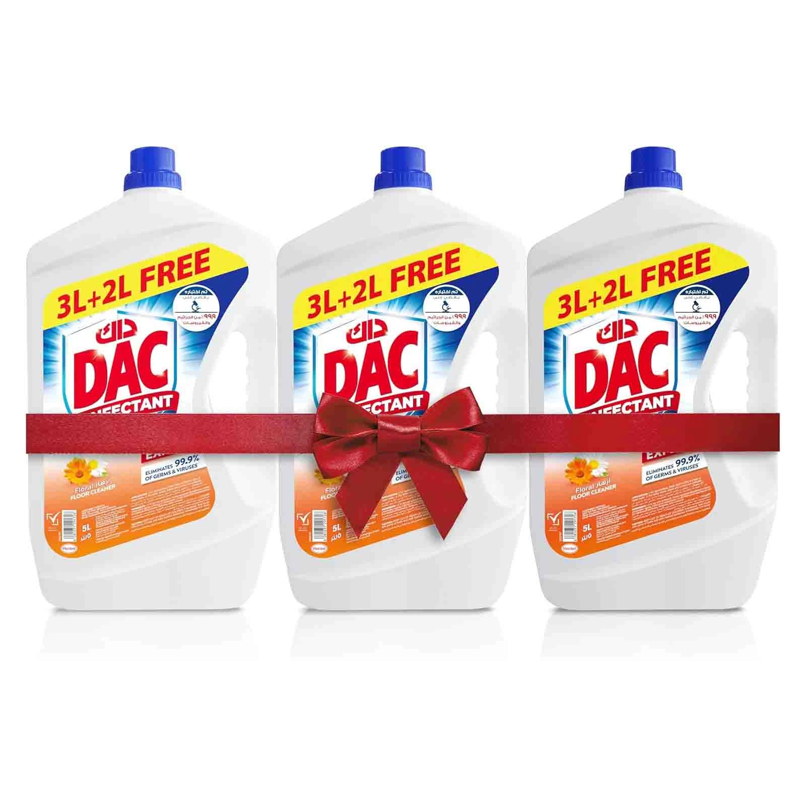 DISINFECTANT FLOOR CLEANER FLORAL DAC ( 3 X 5 LTR )
