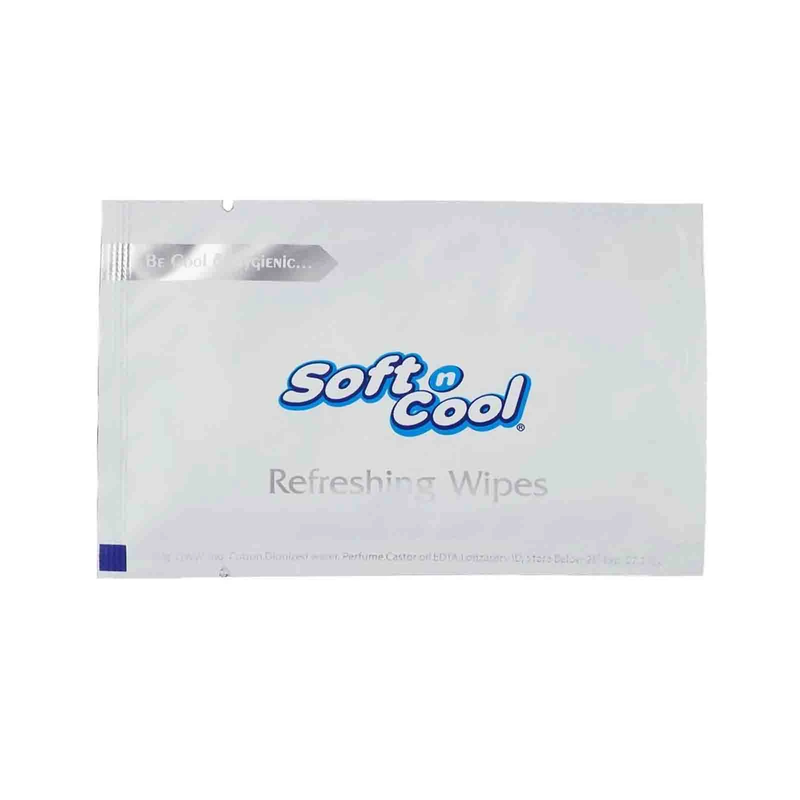 WET WIPES INDIVIDUAL WRAP SMALL 8 X 6 SOFT N COOL ( 1000 PCS )