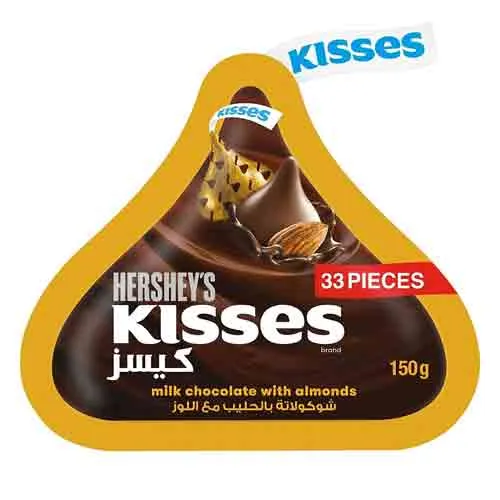MILK CHOCOLATE WITH ALMOND KISSES HERSHEYS (150 gm)