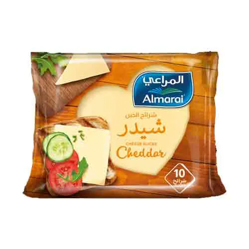 CHEESE CHEDDAR SLICES FULL FAT AL MARAI ( 200 GM )