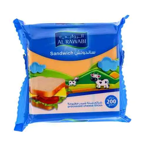 CHEESE SLICES PROCESSED SANDWICH AL RAWABI ( 200 GM )
