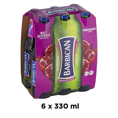 NON ALCOHOLIC BEVERAGE POMEGRANATE BARBICAN (6 X 330 ML)