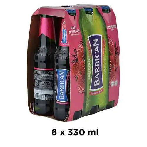NON ALCOHOLIC BEVERAGE RASPBERRY BARBICAN (6 X 330 ML)