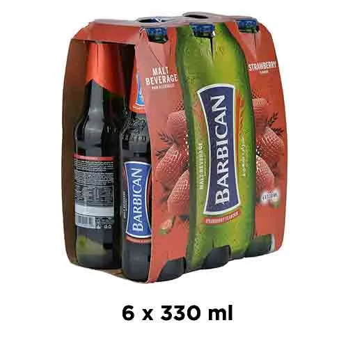 NON ALCOHOLIC BEVERAGE STRAWBERRY BARBICAN (6 X 330 ML)