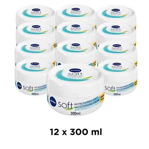 CREAM SOFT MOISTURIZING NIVEA ( 12 X 300 ML )