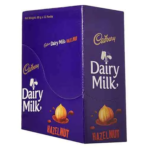 Cadbury Dairy Milk Hazelnut Chocolate 12 x 90g