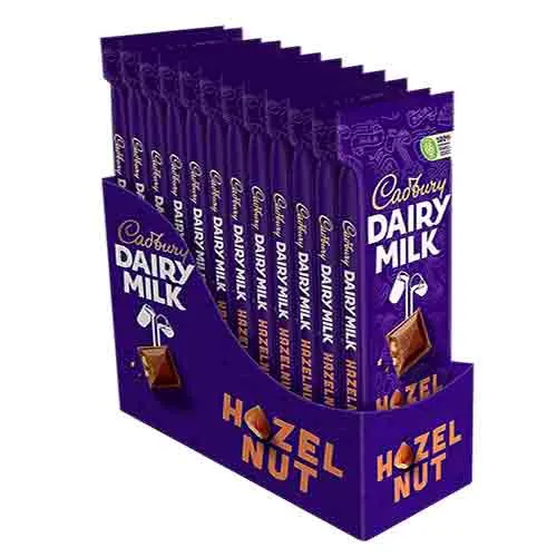 CHOCOLATE DAIRY MILK HAZELNUT CADBURY (12 X 90 gm)