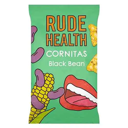 CHIPS CORNITAS BLACK BEAN RUDE HEALTH ( 90 gm )