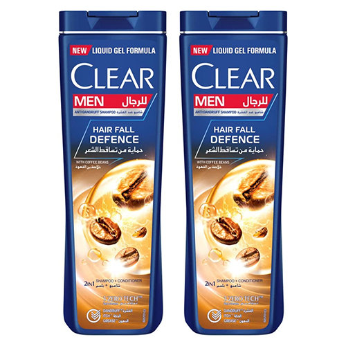 SHAMPOO HAIR FALL DEFENCE ANTI DANDRUFF MENS CLEAR (2 X 400 ml)