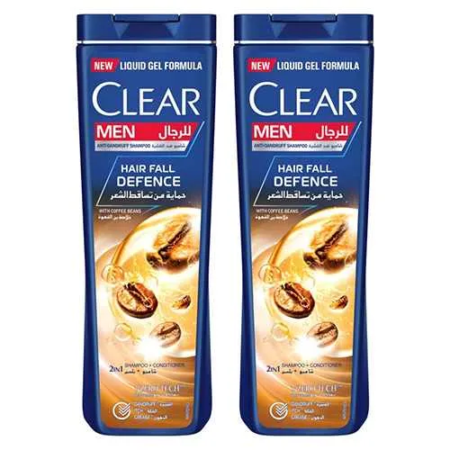 SHAMPOO HAIR FALL DEFENCE ANTI DANDRUFF MENS CLEAR (2 X 400 ml)
