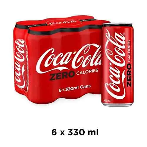 COCA COLA ZERO CAN  ( 6 X 330 ml )
