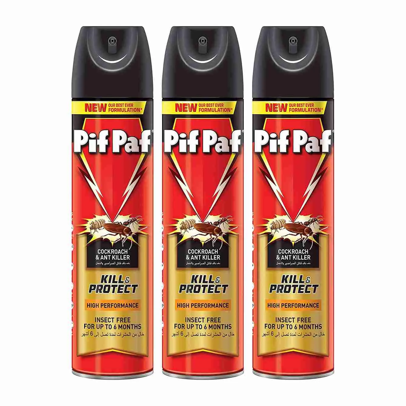 COCKROACH & ANT KLR BLACK PIF PAF ( 3 X 400 ML )